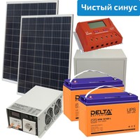 Солнечная электростанция Эко 400-1500 (24 В, чистый синус)